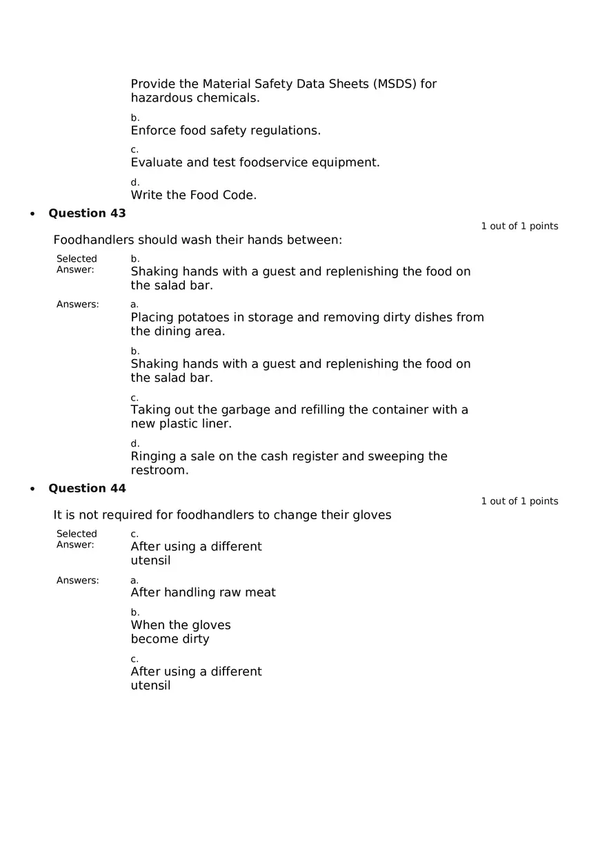 Servsafe Practice Exam Part 16 - Page 10