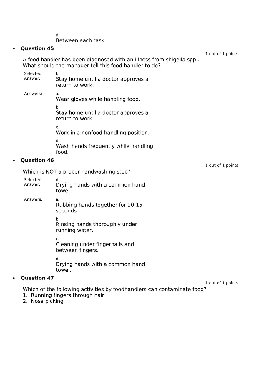 Servsafe Practice Exam Part 16 - Page 11