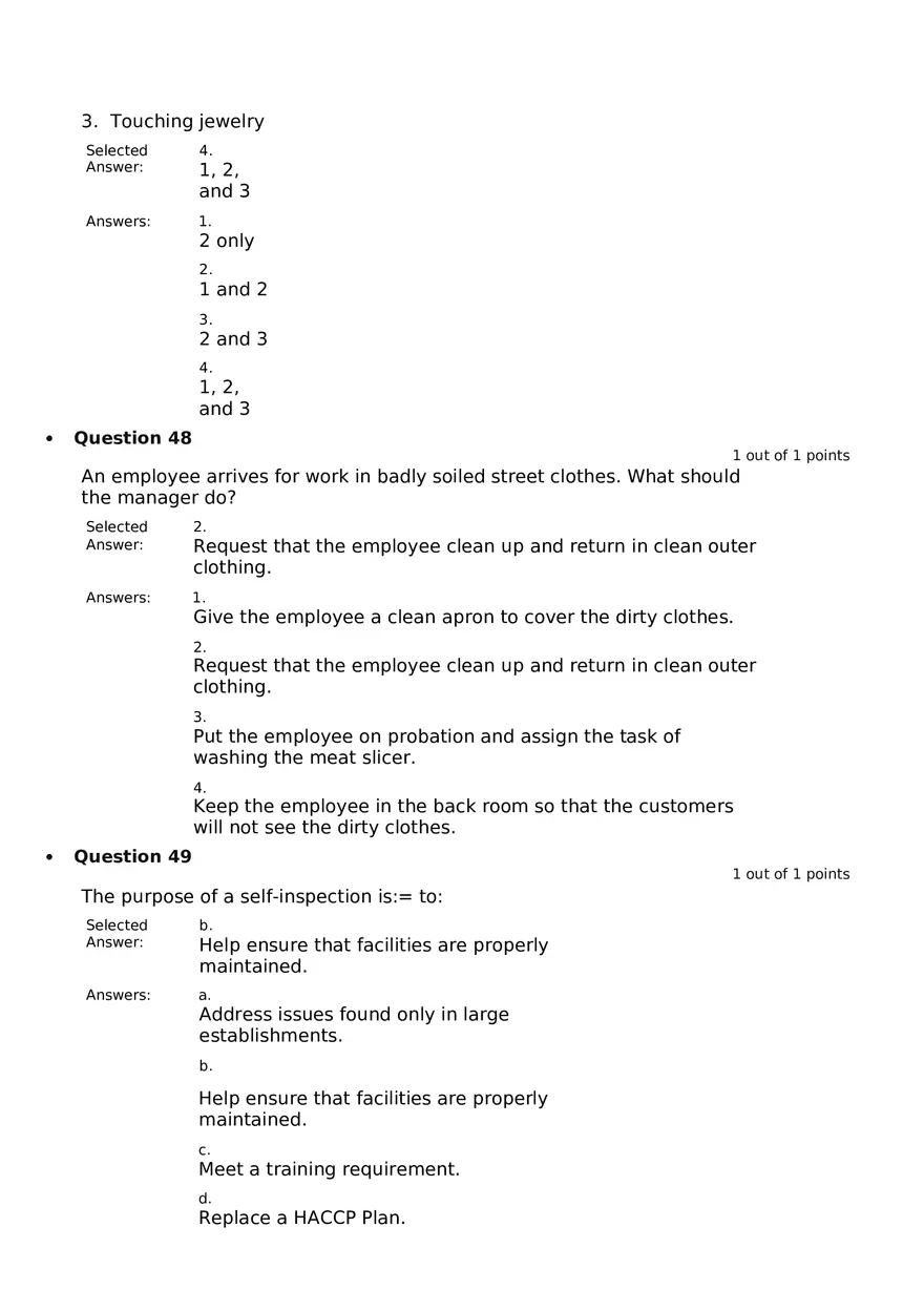 Servsafe Practice Exam Part 16 - Page 3