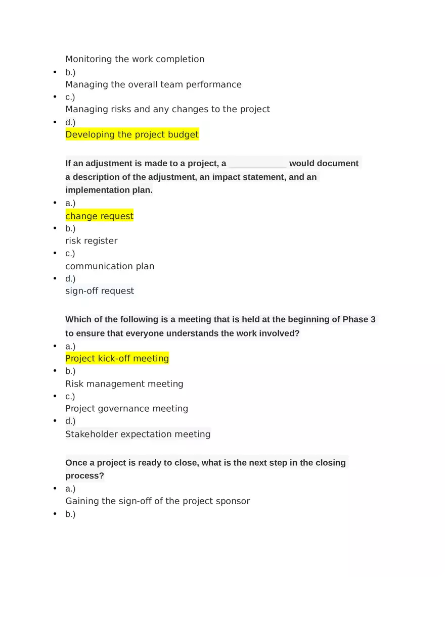 Project Management Unit 4 Challenges 1 & 2 - Page 10