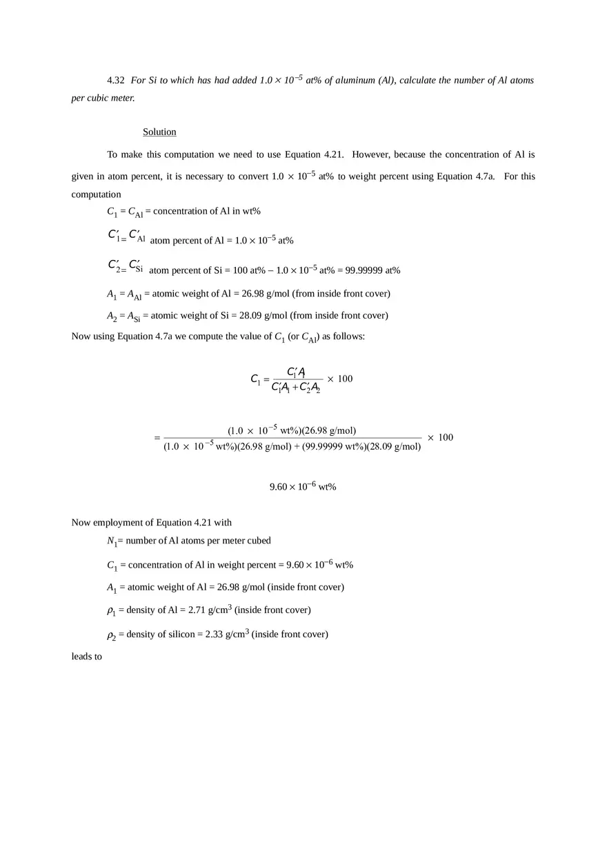 Imperfections in Solids Problem Solutions Part 5 - Page 9