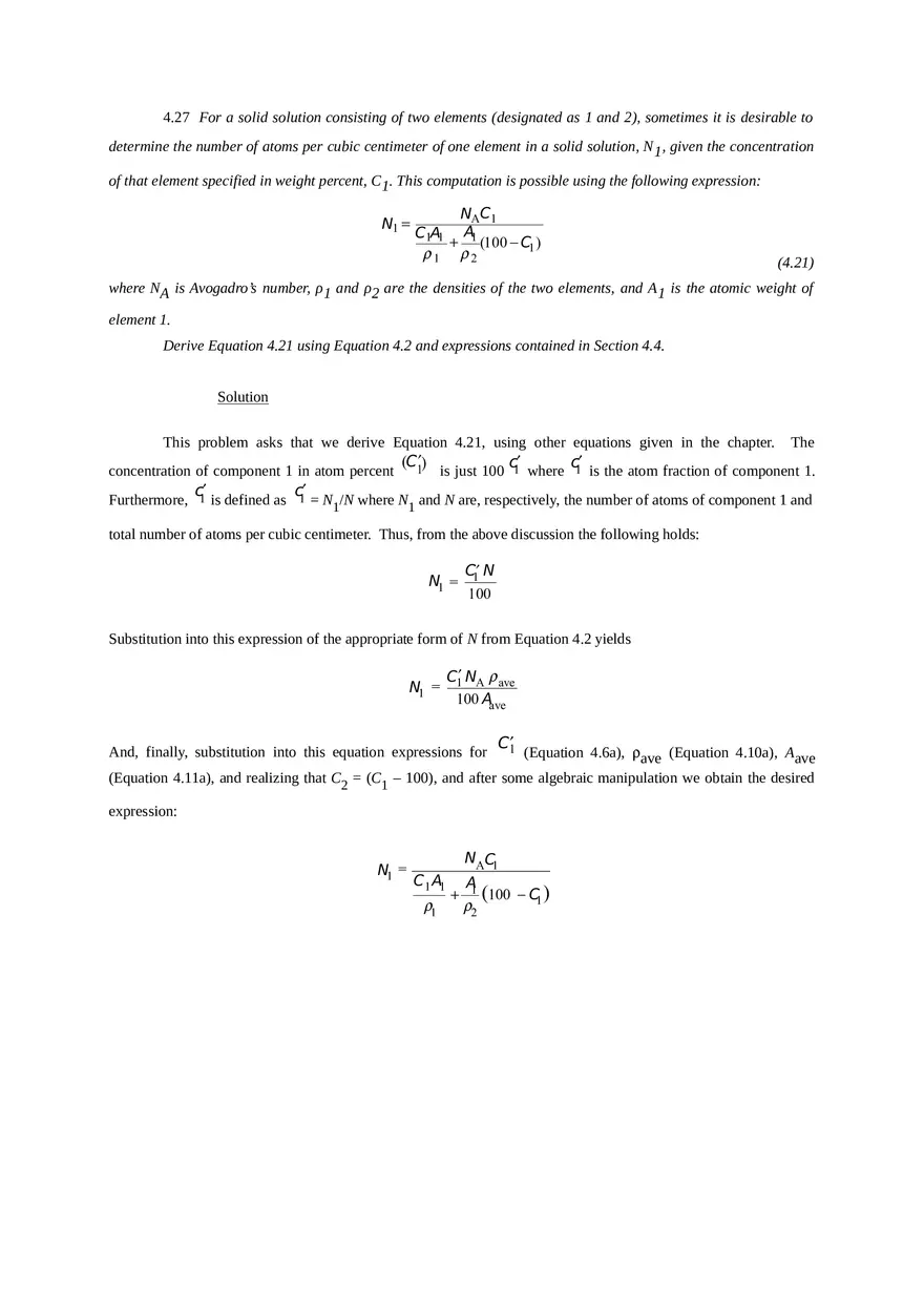 Imperfections in Solids Problem Solutions Part 5 - Page 1