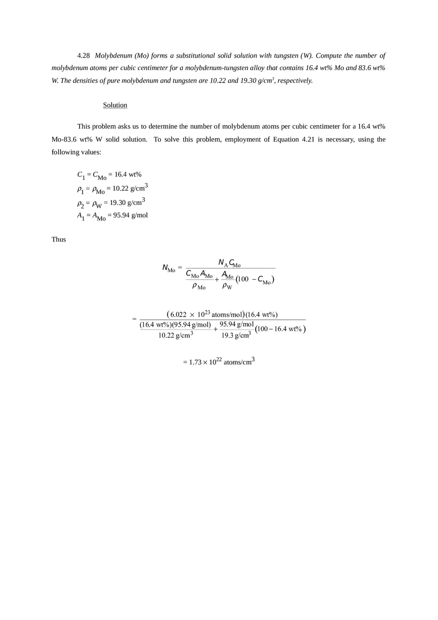 Imperfections in Solids Problem Solutions Part 5 - Page 2