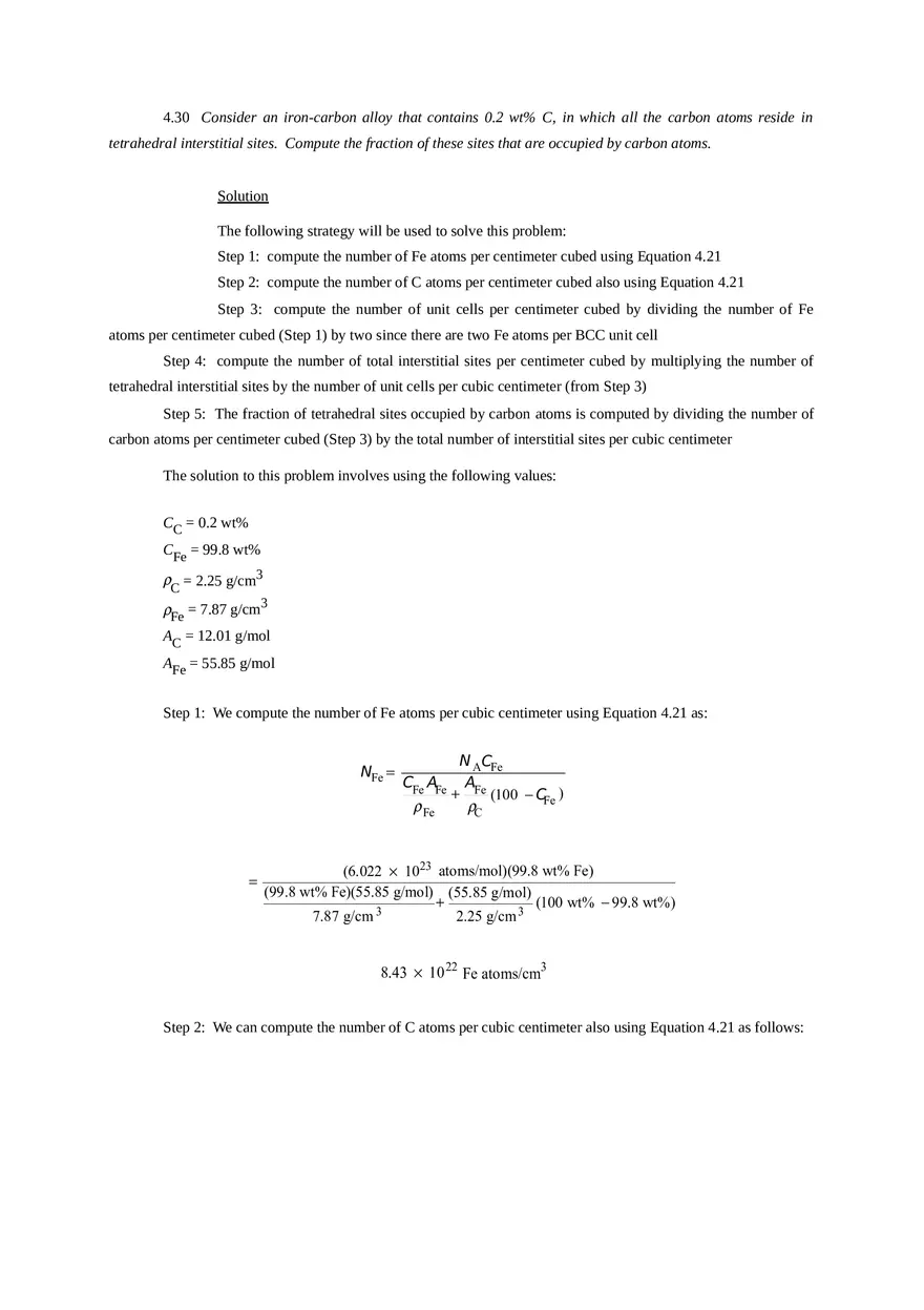 Imperfections in Solids Problem Solutions Part 5 - Page 4