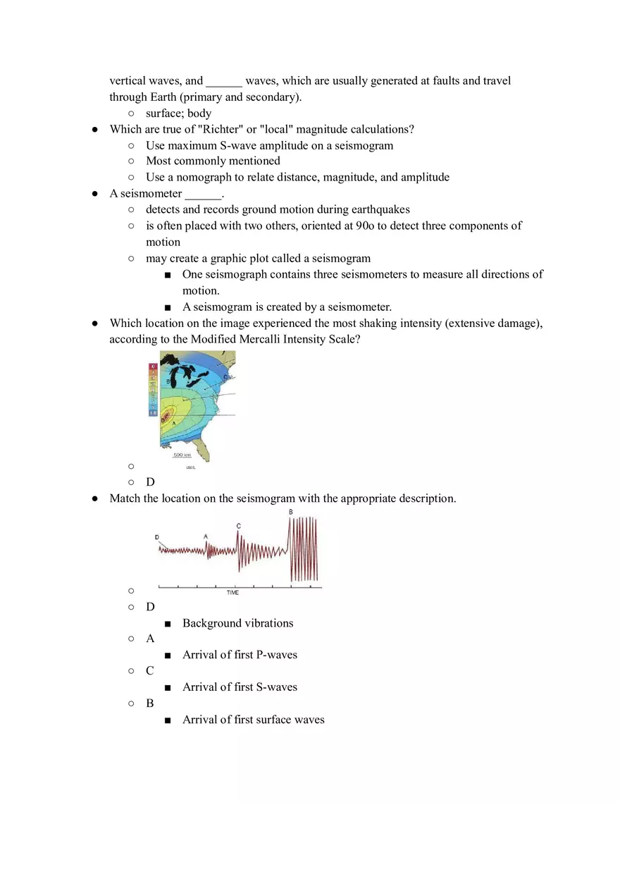 Geology Quiz Answers Chapter 12 - Page 8