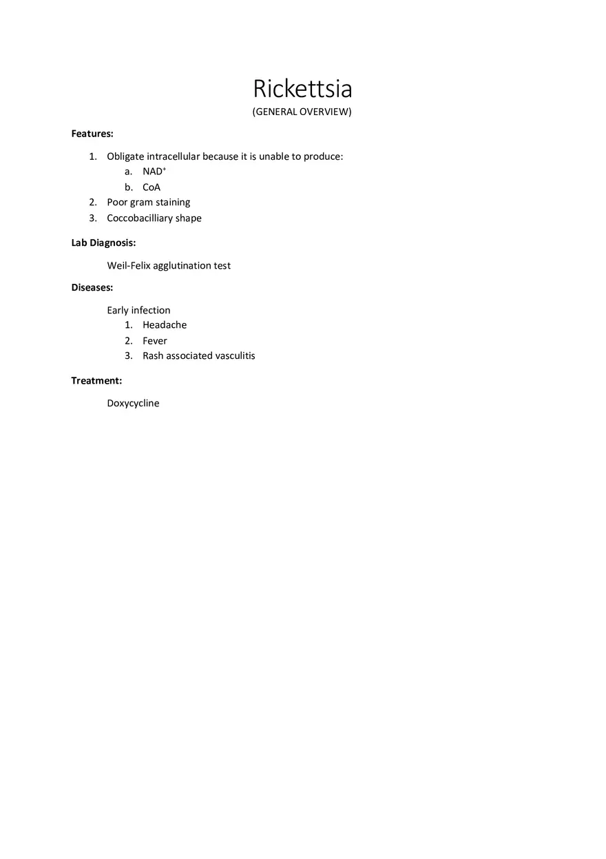 Rickettsia (General Overview) - Page 1