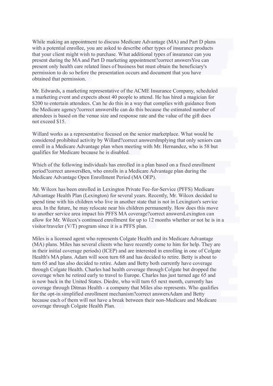 AHIP Final Exam Answers Part 3 - Page 10