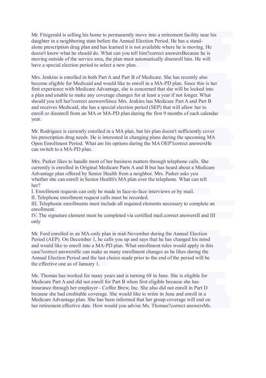 AHIP Final Exam Answers Part 3 - Page 11