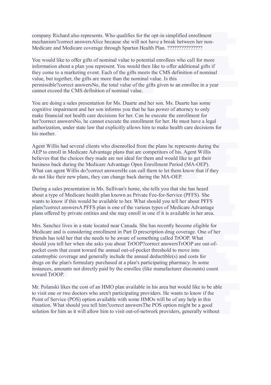 AHIP Final Exam Answers Part 3 - Page 3