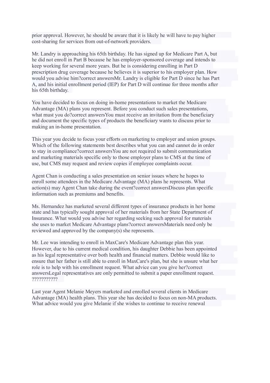 AHIP Final Exam Answers Part 3 - Page 4