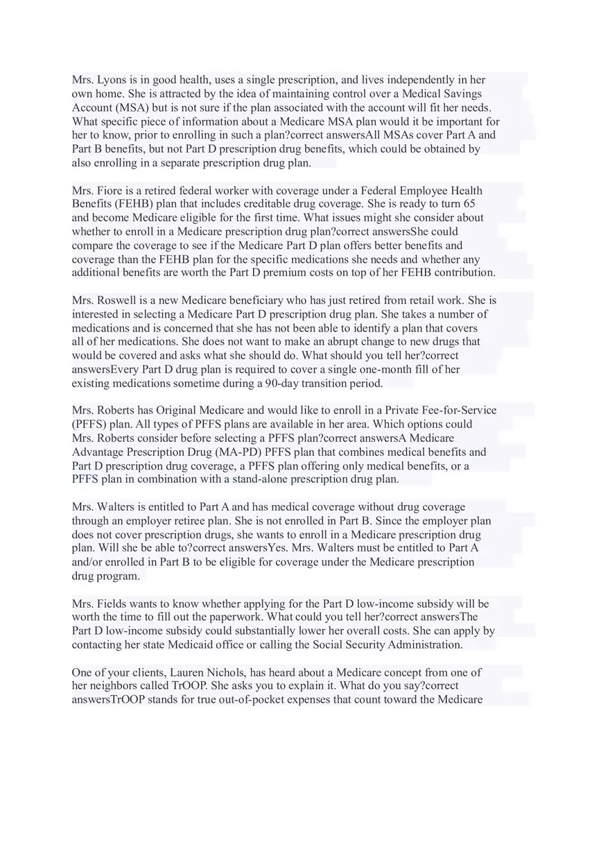 AHIP Final Exam Answers Part 3 - Page 6