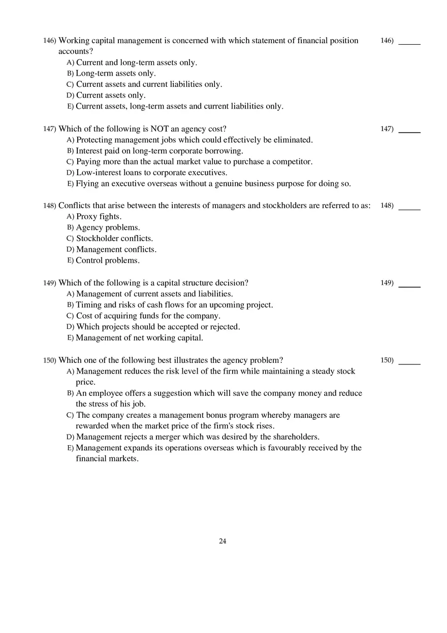Corporate Finance Exam - Page 17