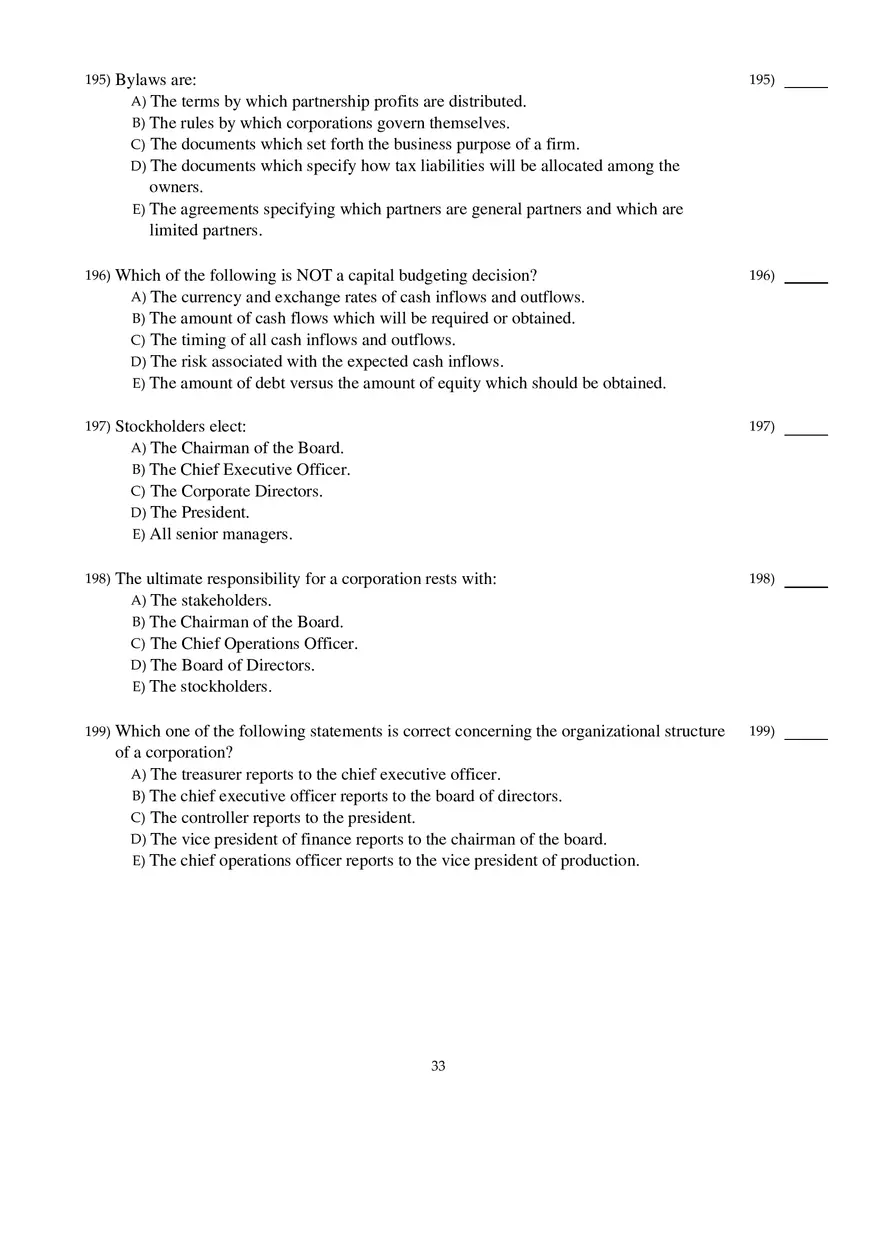 Corporate Finance Exam - Page 27