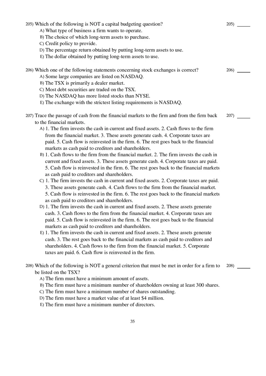 Corporate Finance Exam - Page 29
