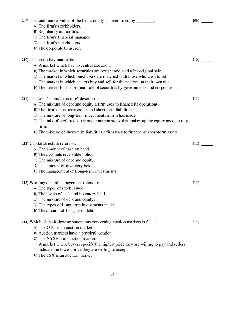 Corporate Finance Exam - Page 30