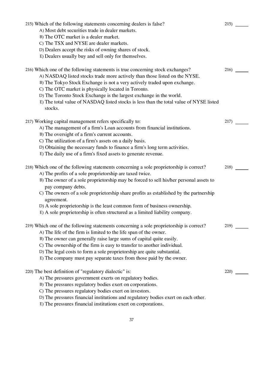 Corporate Finance Exam - Page 31