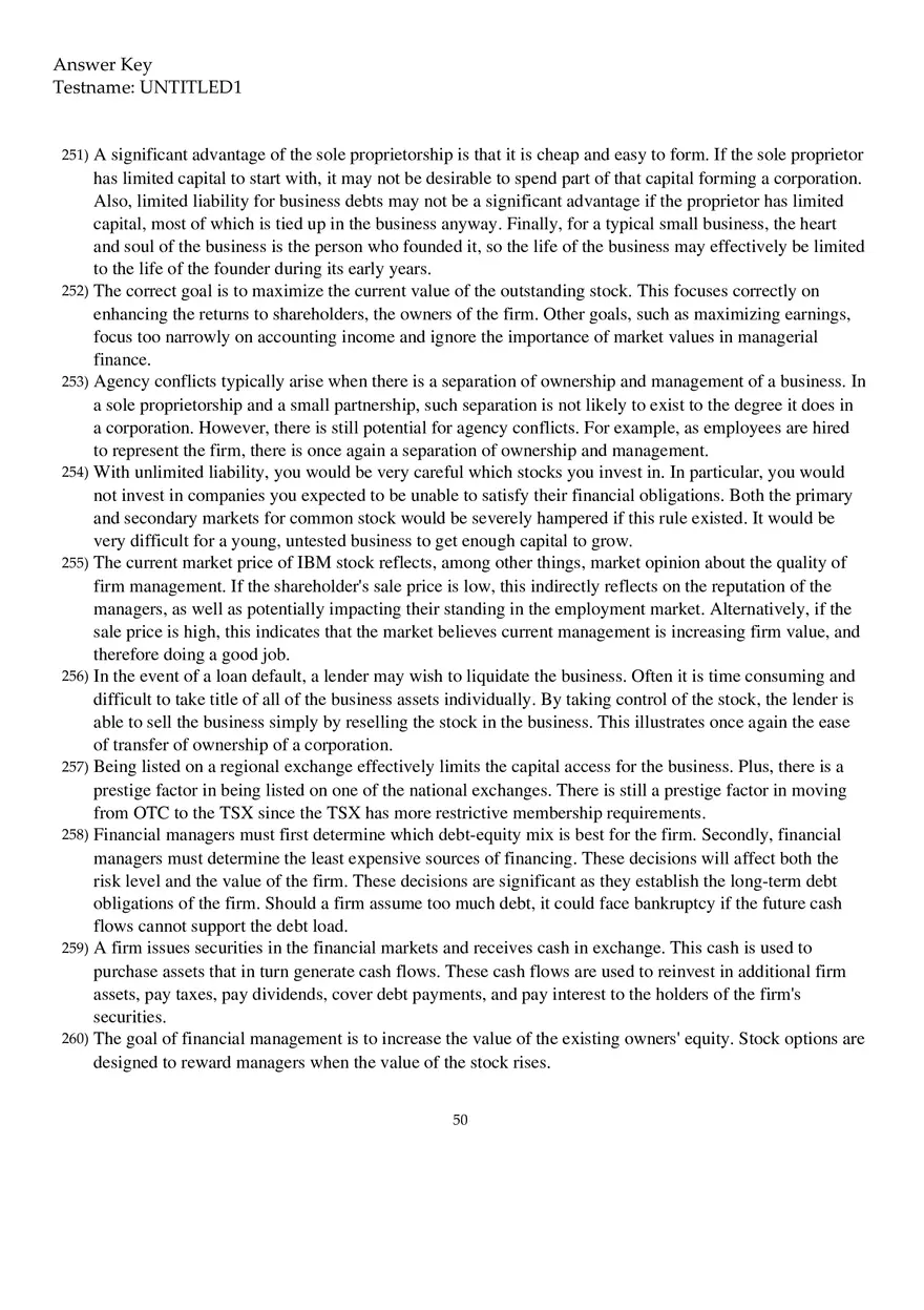 Corporate Finance Exam - Page 45