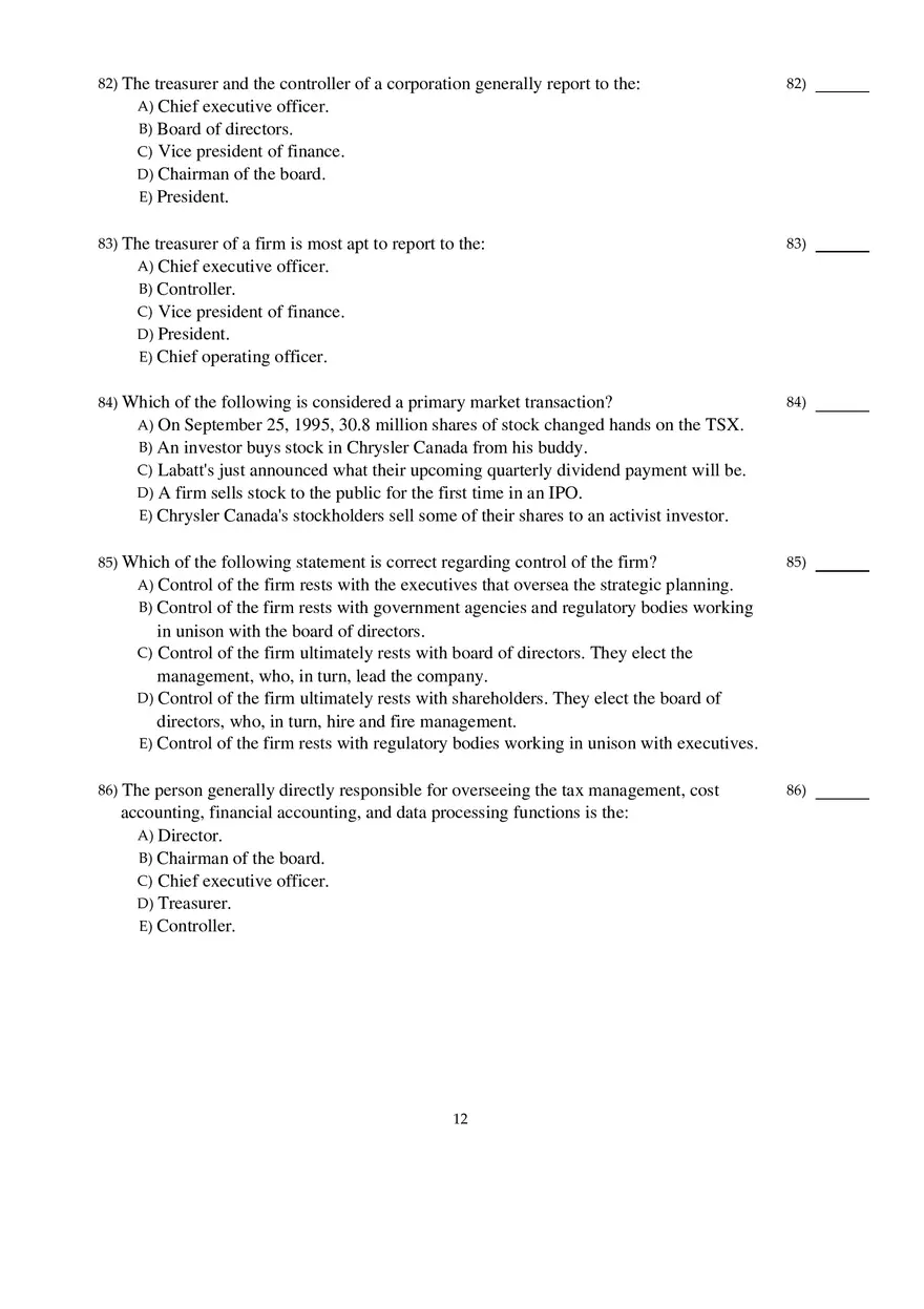 Corporate Finance Exam - Page 4