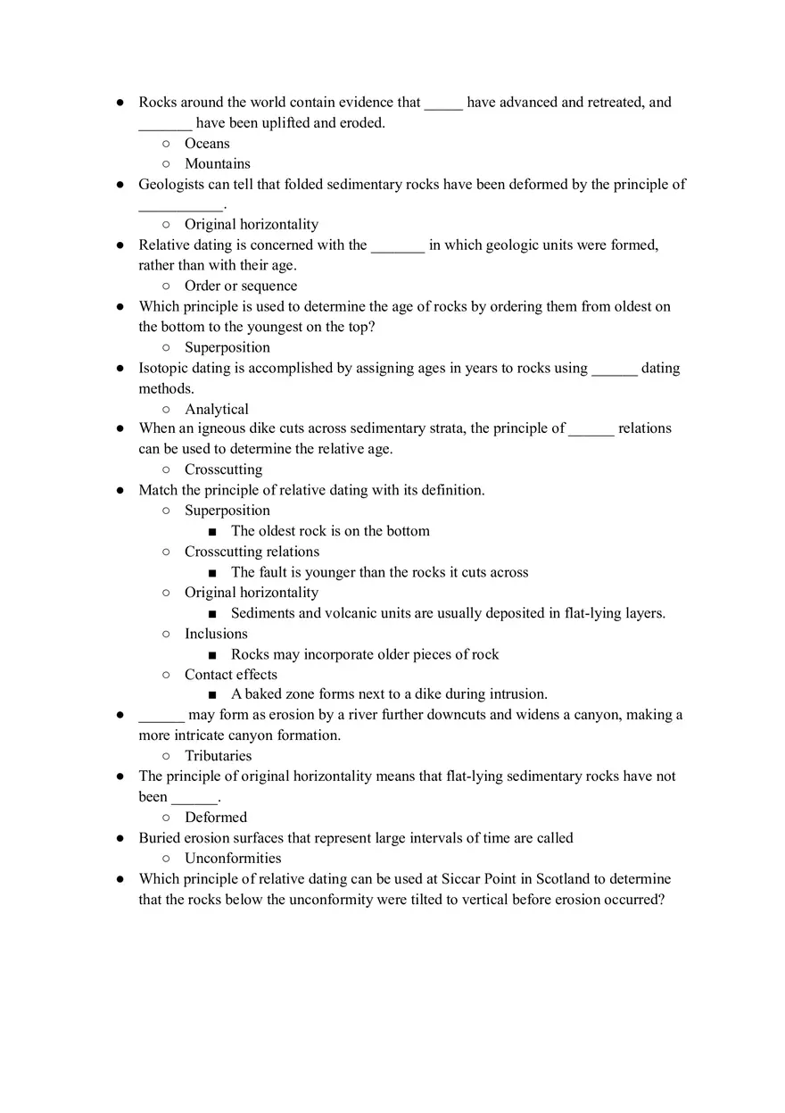 Geology Quiz Answers Chapter 9 - Page 2