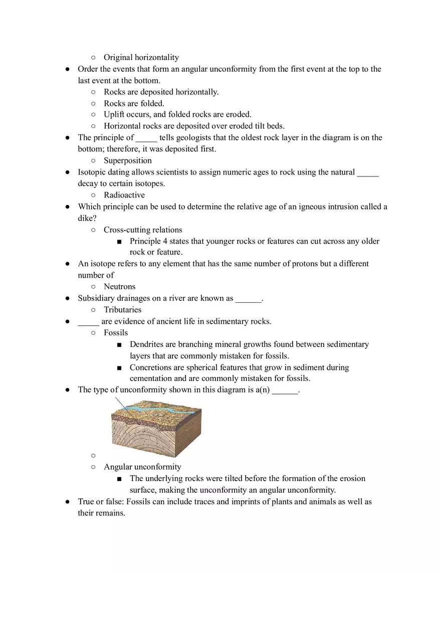 Geology Quiz Answers Chapter 9 - Page 3