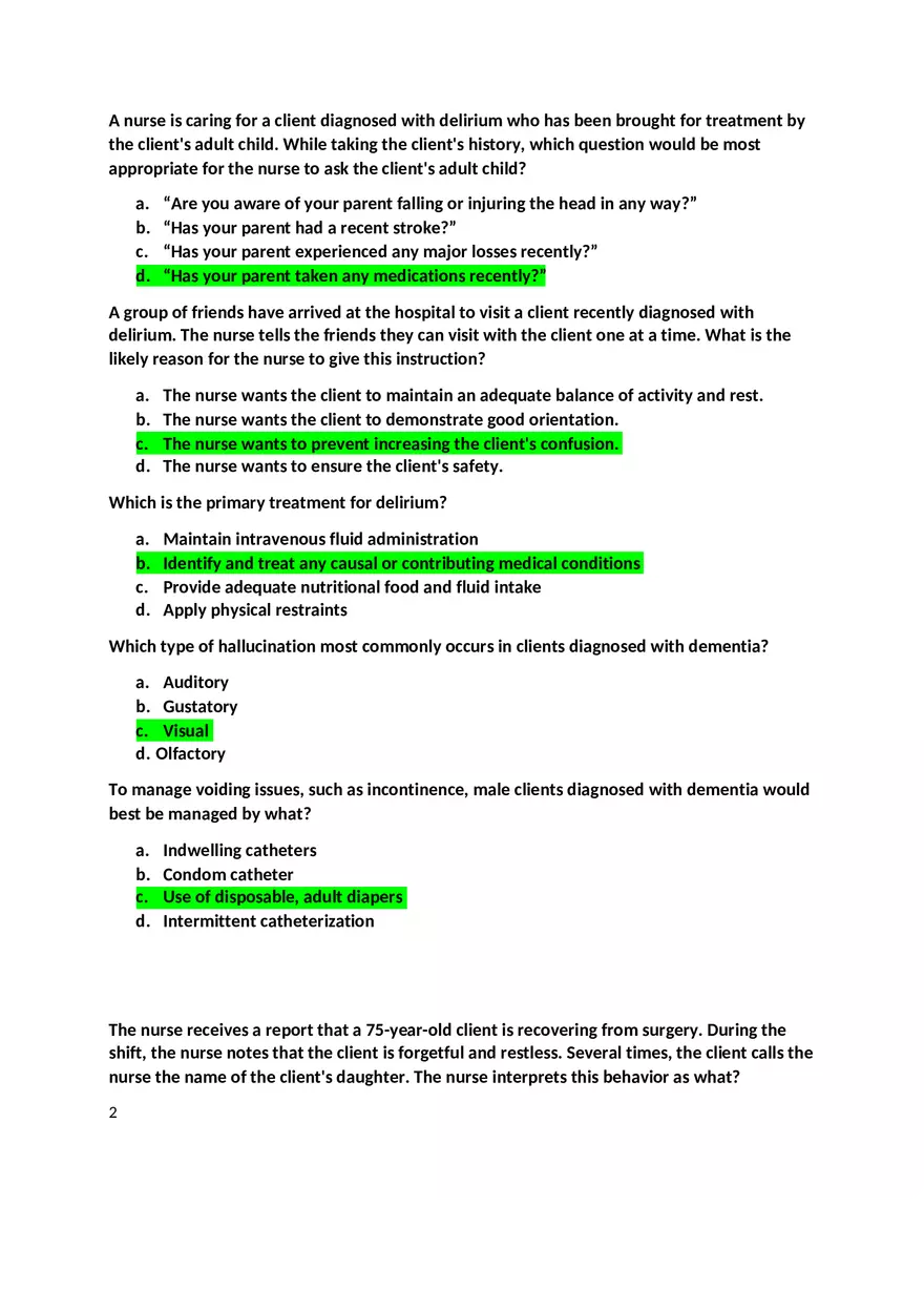 Chapter 24 Cognitive Disorders - Page 2