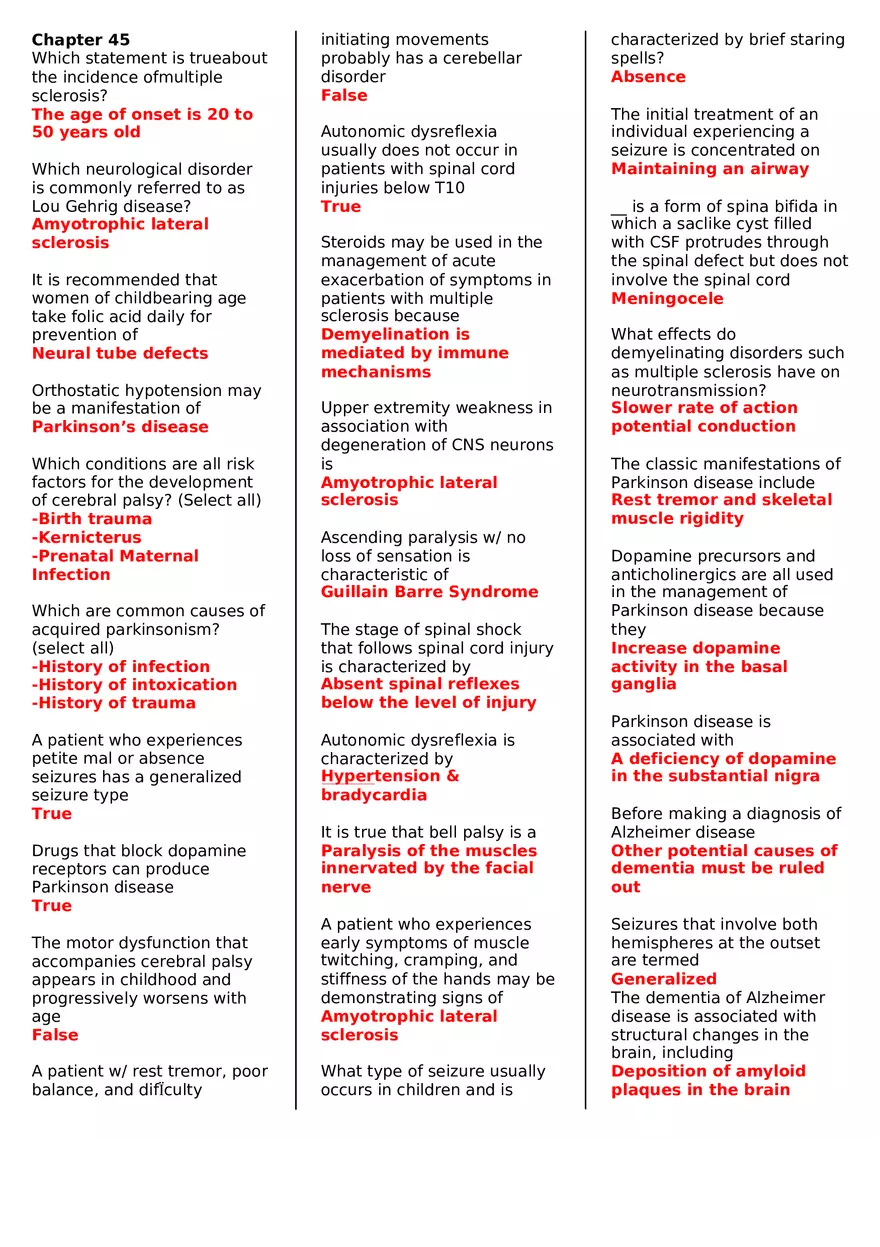 Chapter 45 Quiz - Page 1