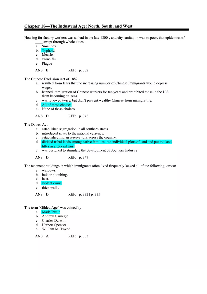 Chapter 18 The Industrial Age North, South, and West - Page 1