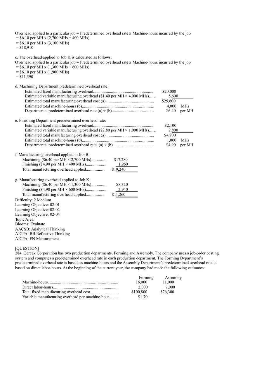 Ch2, Job-Order Costing Calculating Unit Product Costs Part 19 - Page 8