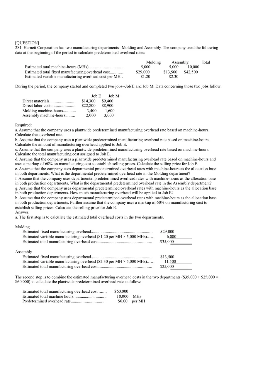 Ch2, Job-Order Costing Calculating Unit Product Costs Part 19 - Page 1
