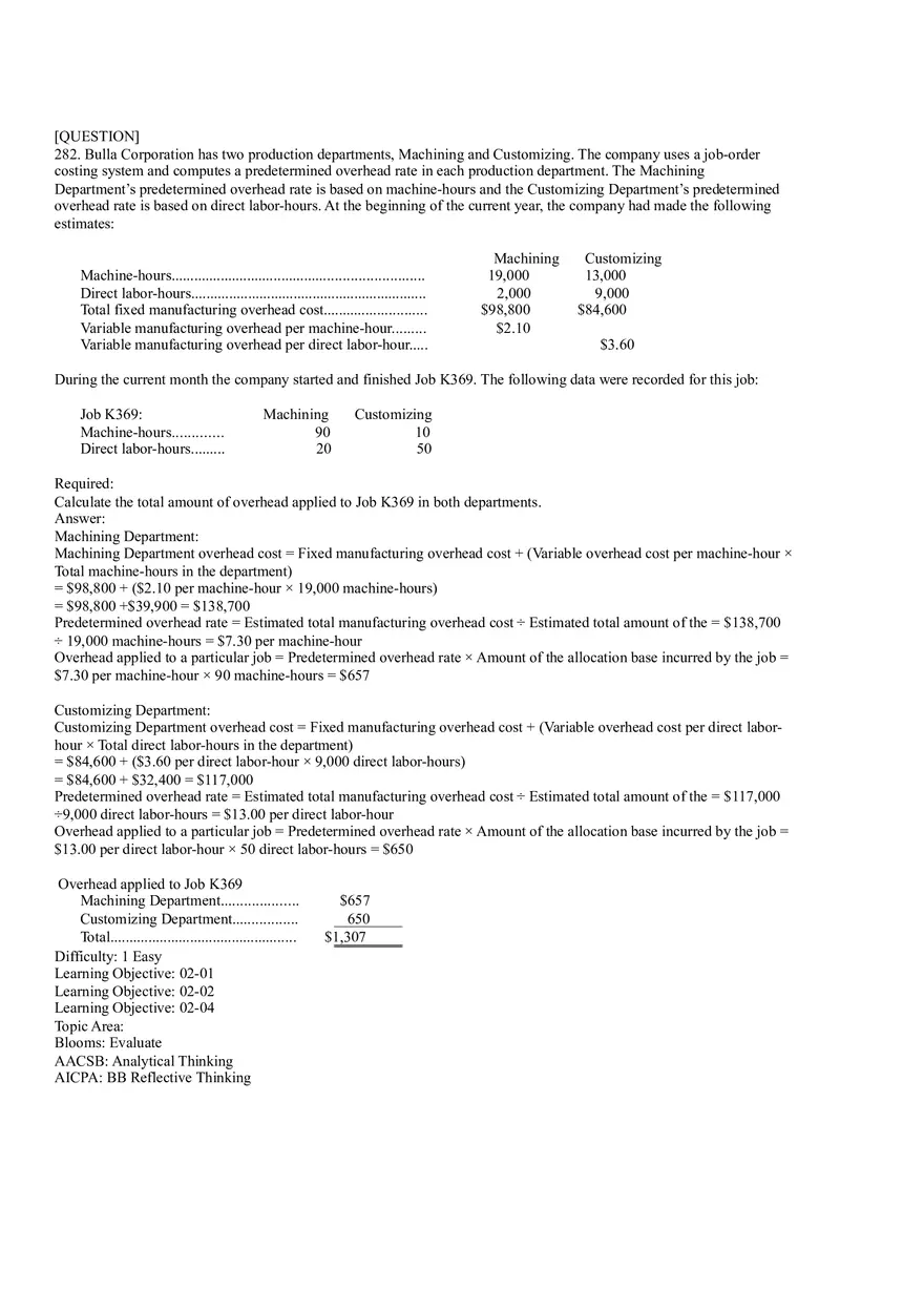 Ch2, Job-Order Costing Calculating Unit Product Costs Part 19 - Page 6