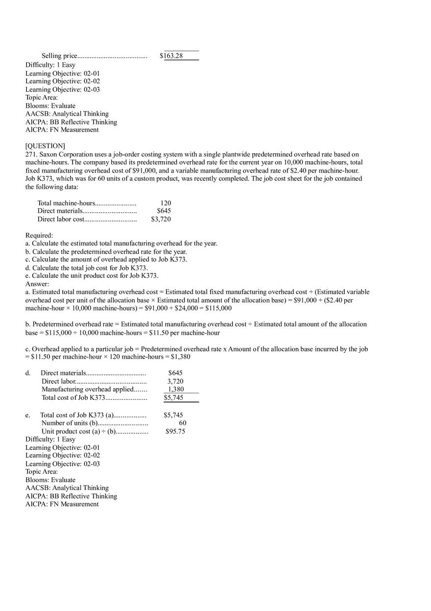 Ch2, Job-Order Costing Calculating Unit Product Costs Part 17 - Page 7