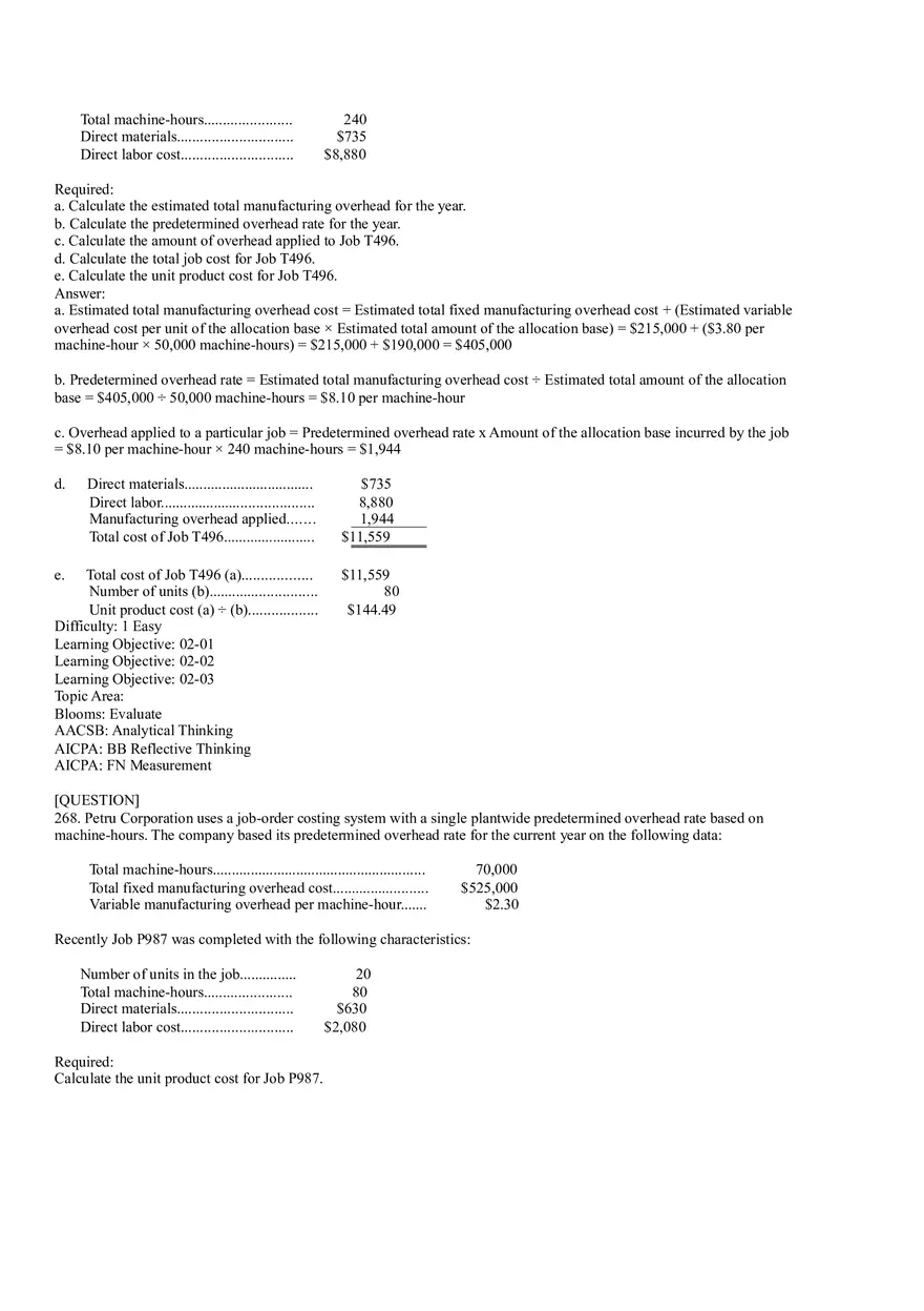 Ch2, Job-Order Costing Calculating Unit Product Costs Part 17 - Page 4