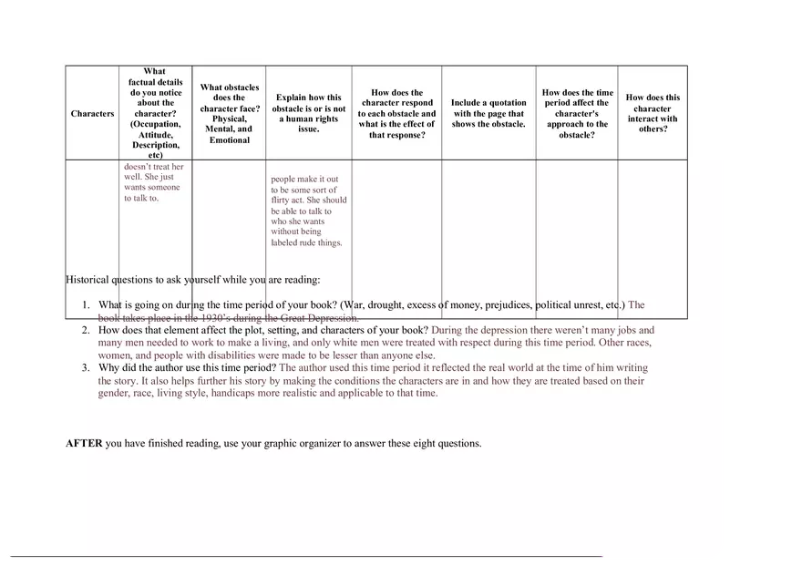 Graphic Organizer for Of Mice and Men - Page 6