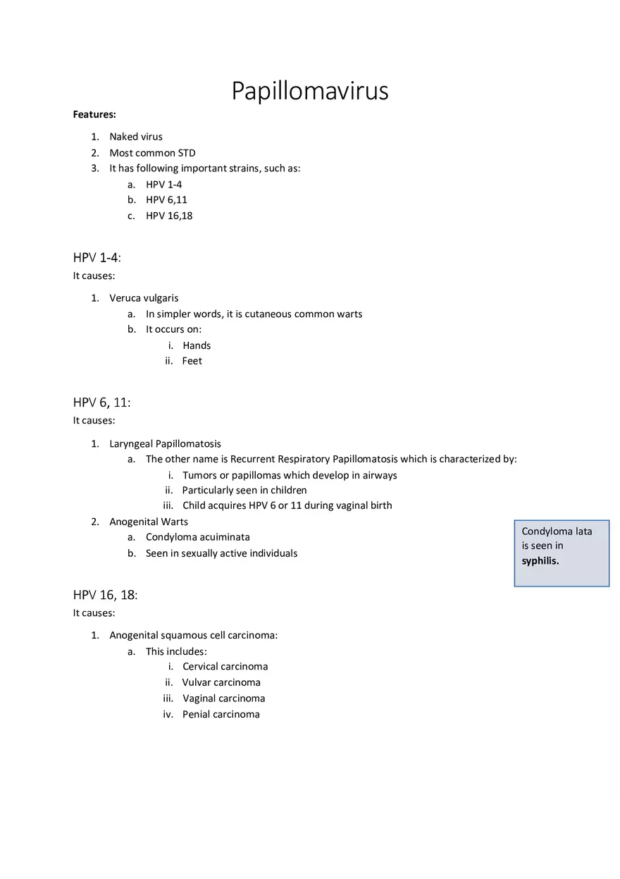 Papillomavirus - Page 1