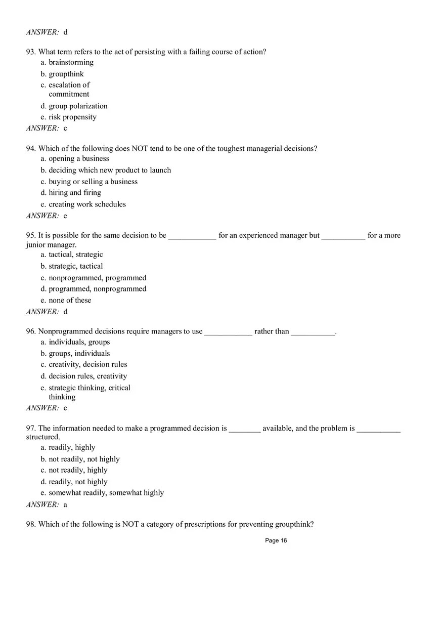 Management Chapter 8 Quiz Part 2 - Page 7