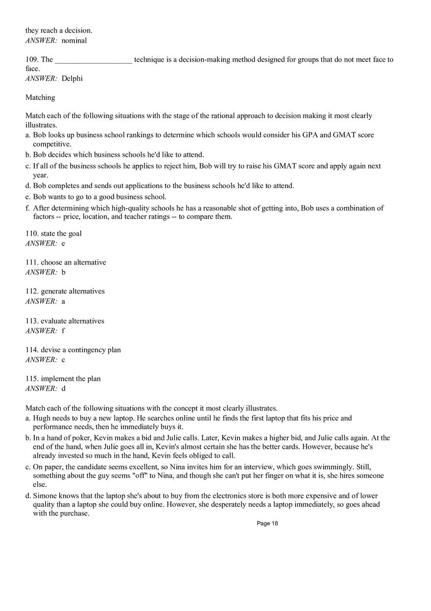Management Chapter 8 Quiz Part 2 - Page 9