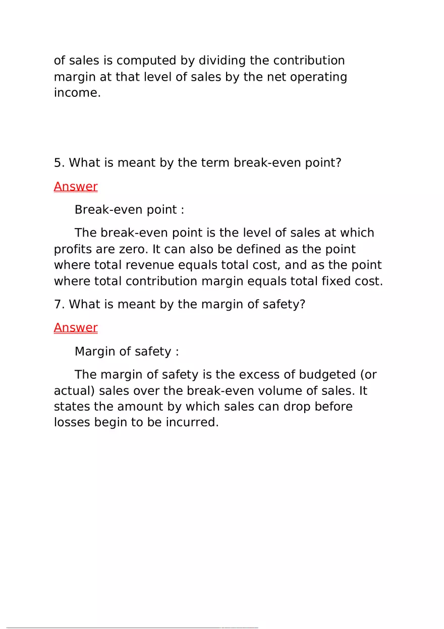 Margin Answer Key - Page 2