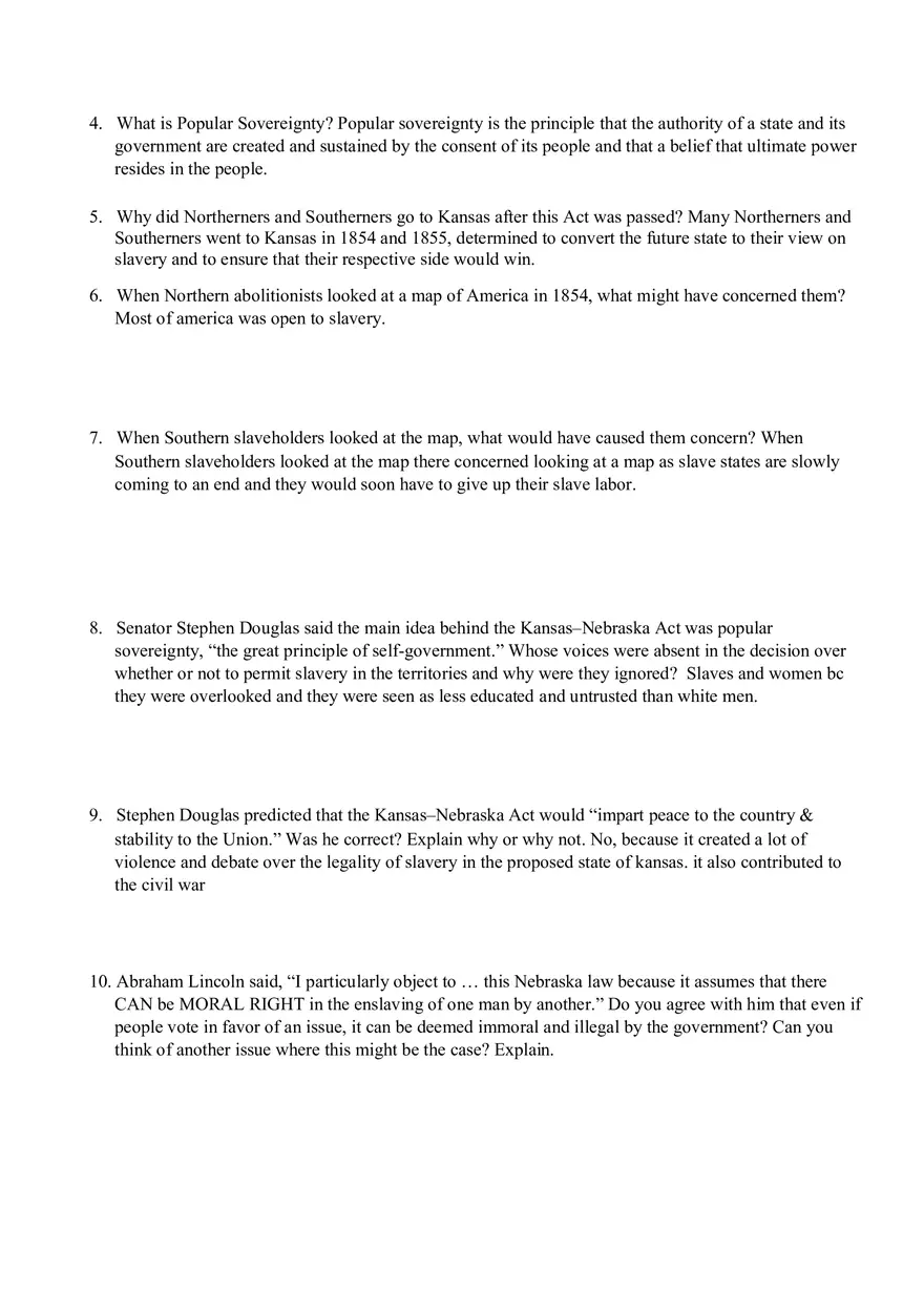 Kansas - Nebraska Act Map Analysis - Page 2