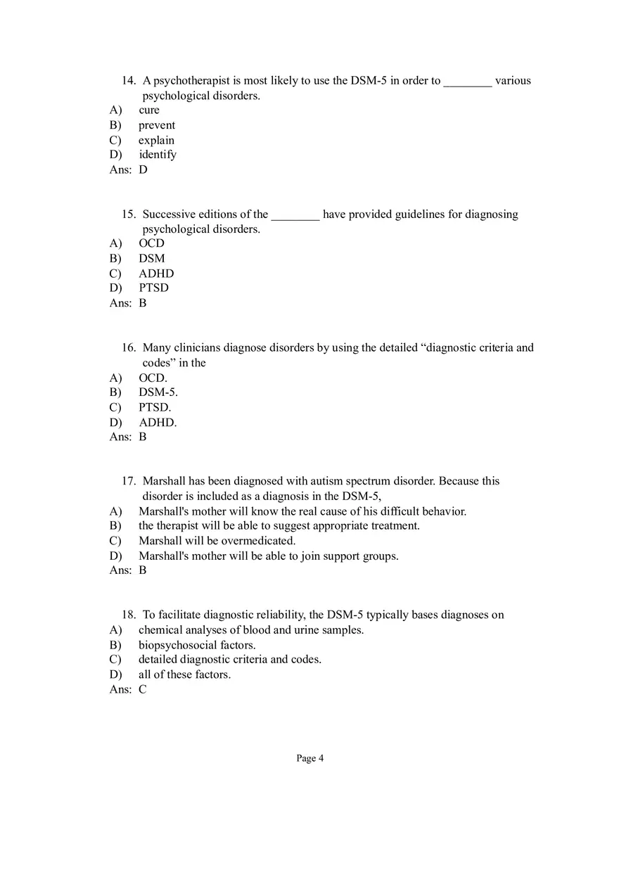 Psychological Disorders Answer Part 1 - Page 4