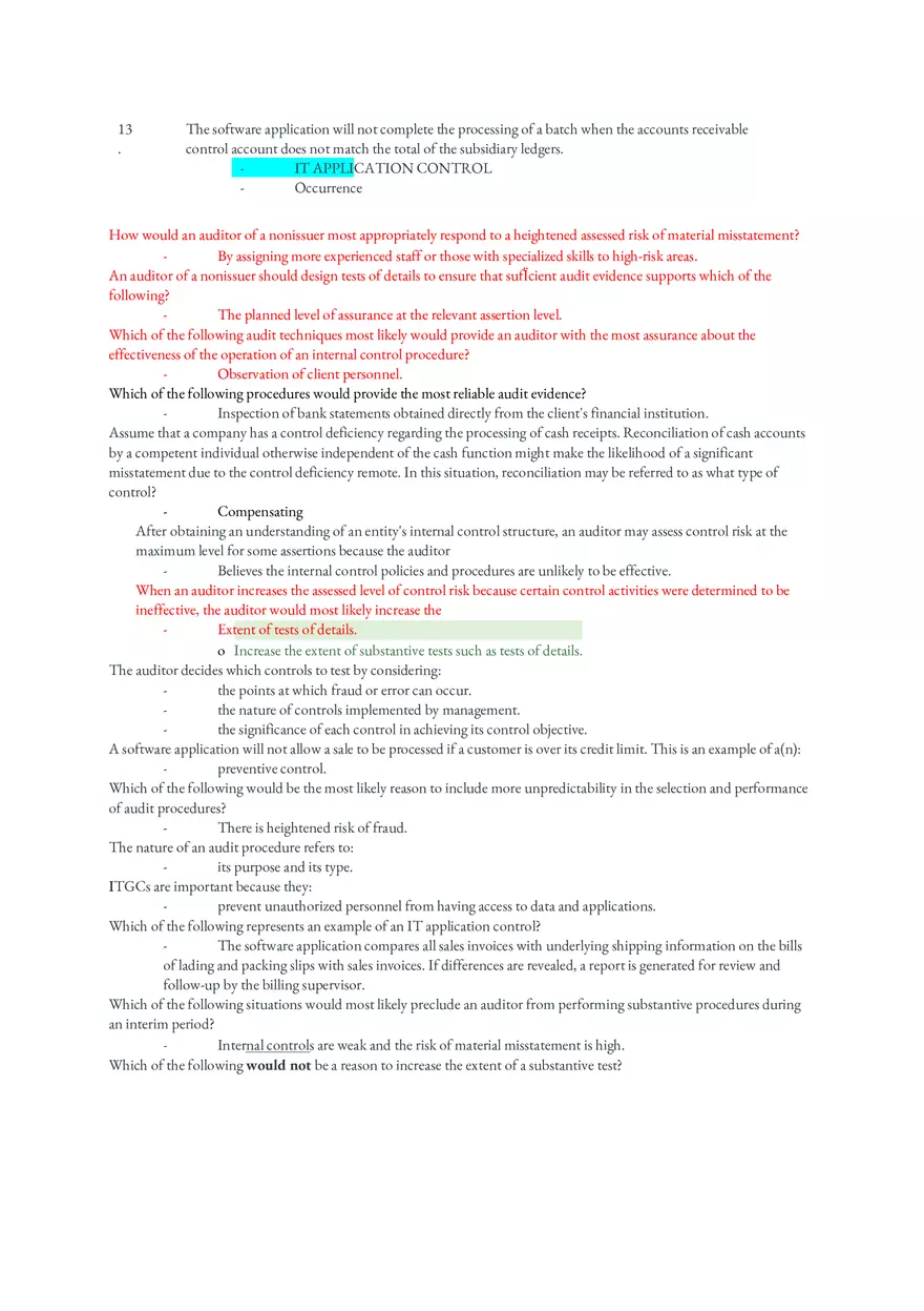 Which of the Following is a Management Assertion Regarding Account Balances at the Period End - Page 4