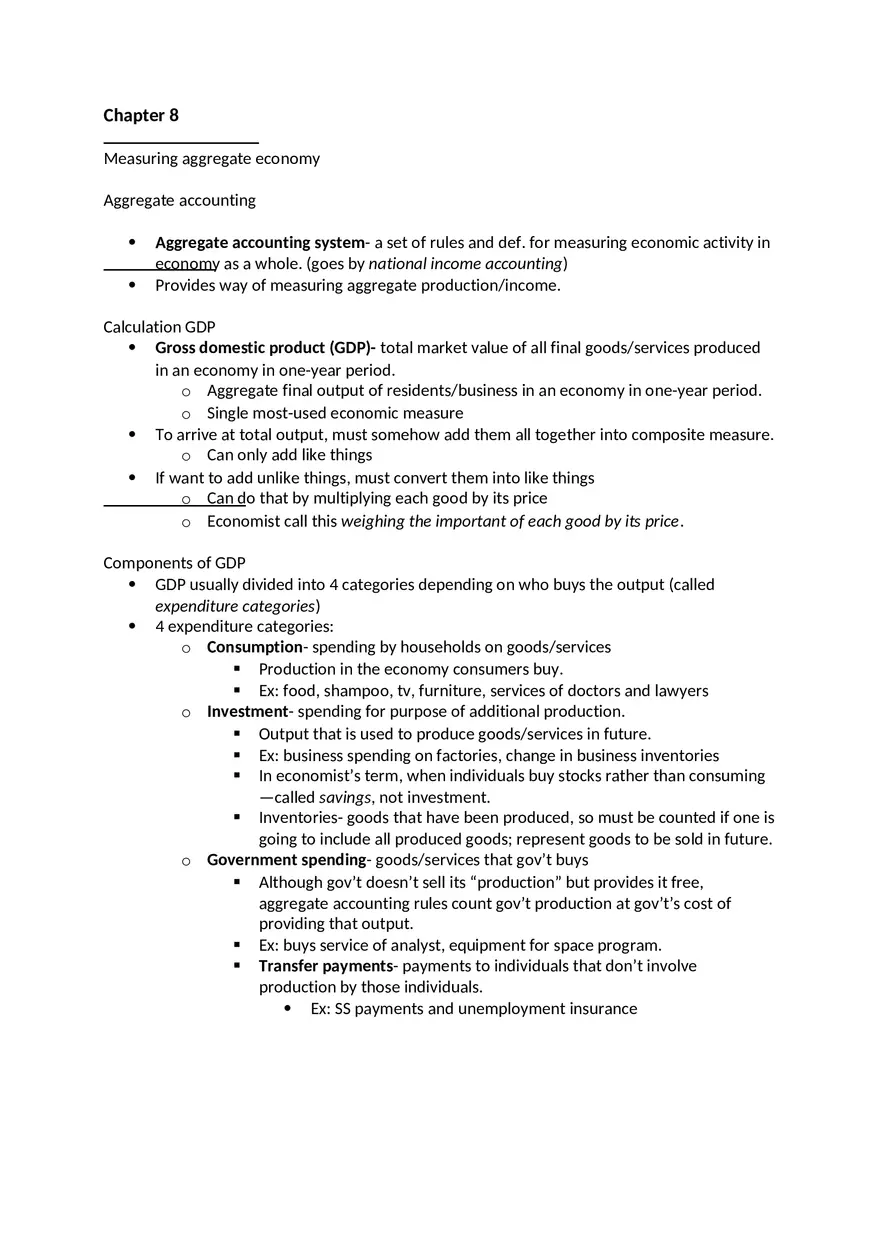 Macroeconomics Unit 2 - Page 9