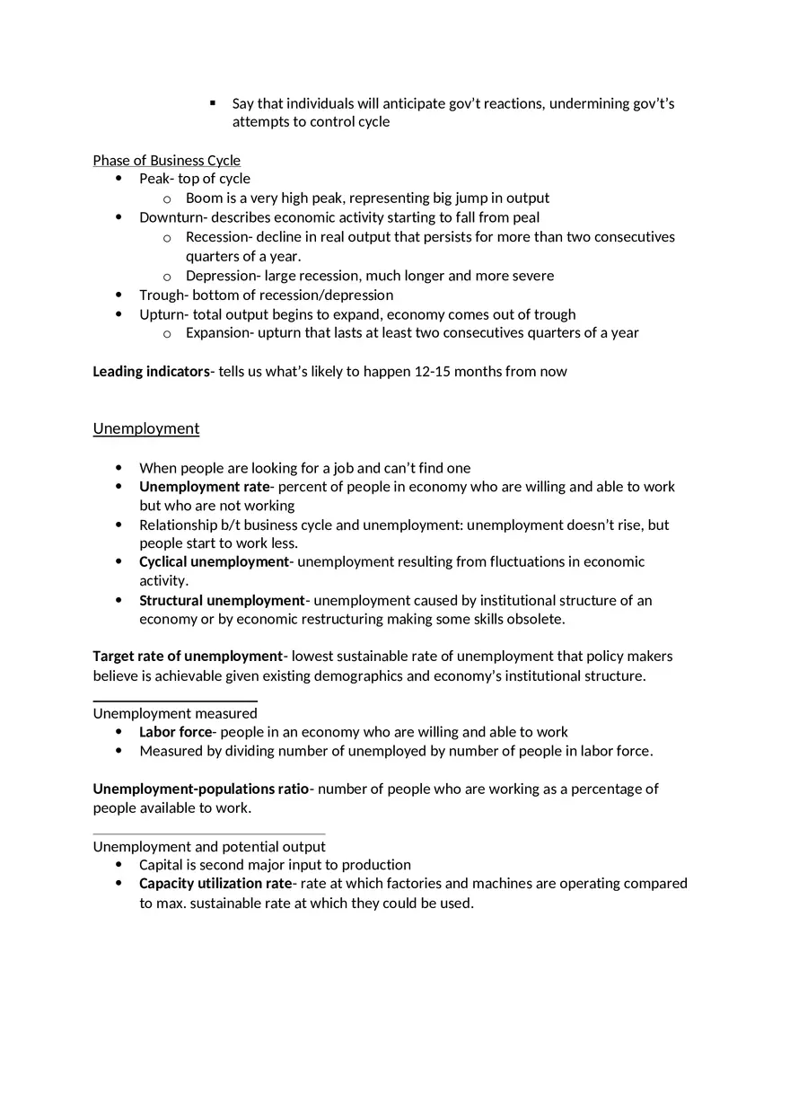 Macroeconomics Unit 2 - Page 2