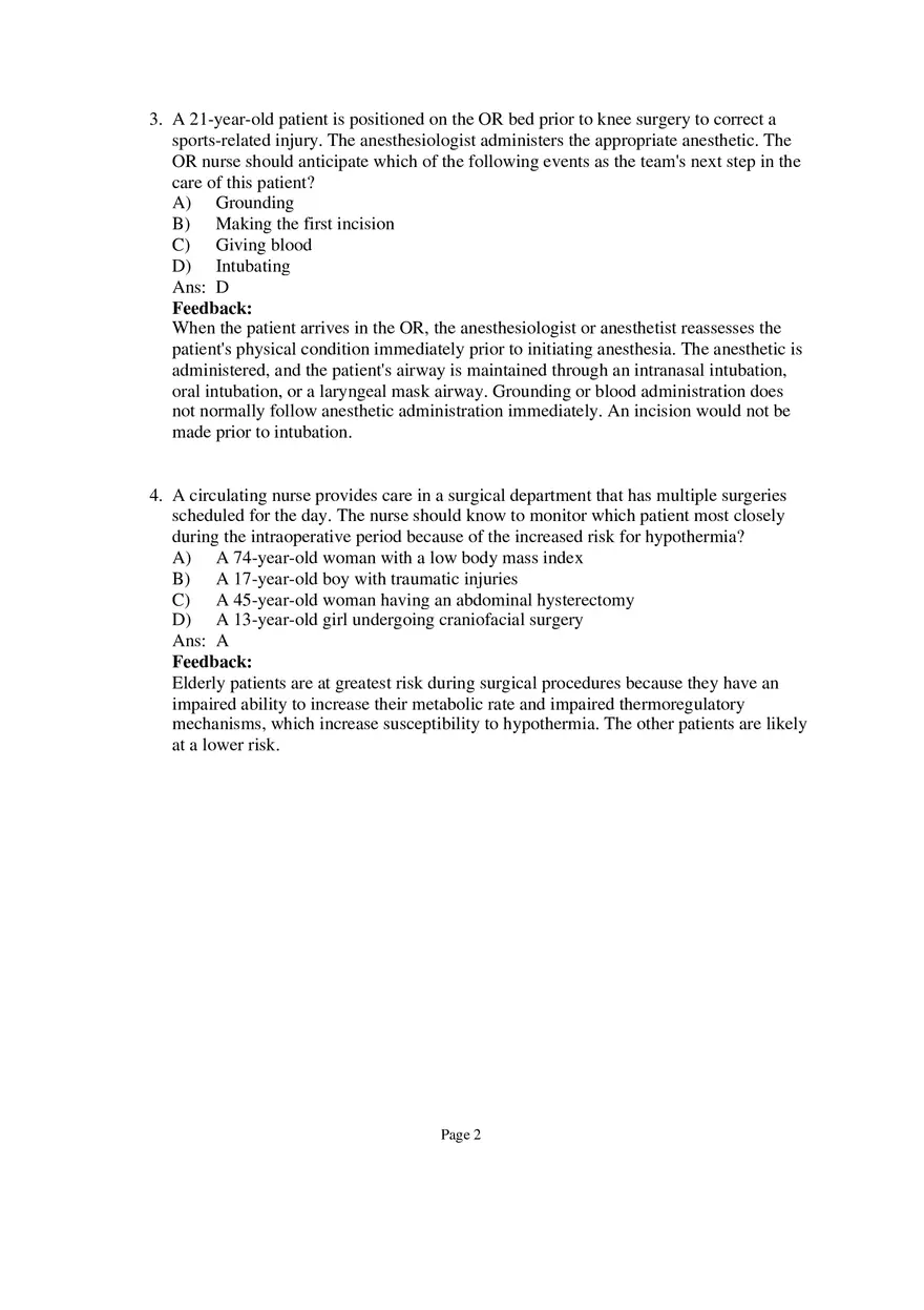 Medical-Surgical Nursing Exam Key Part 1 - Page 2