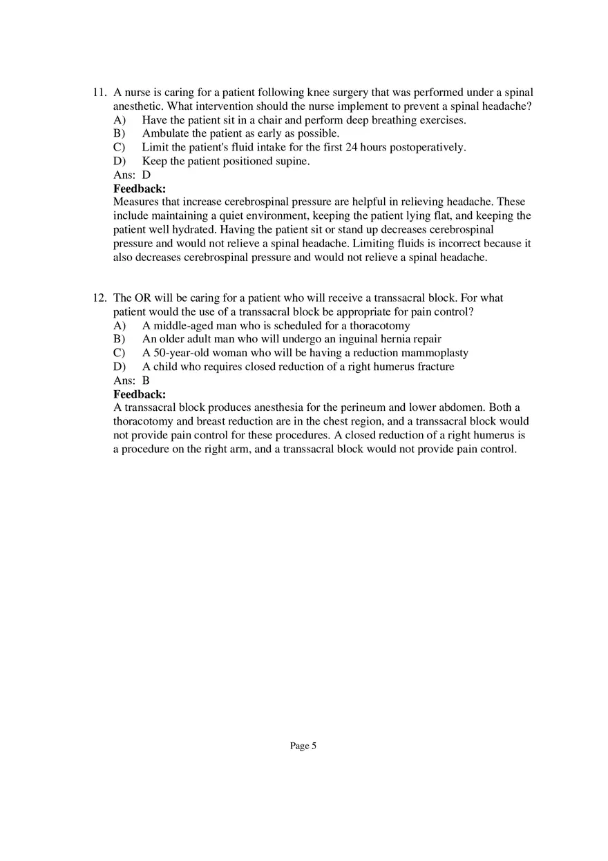 Medical-Surgical Nursing Exam Key Part 1 - Page 5