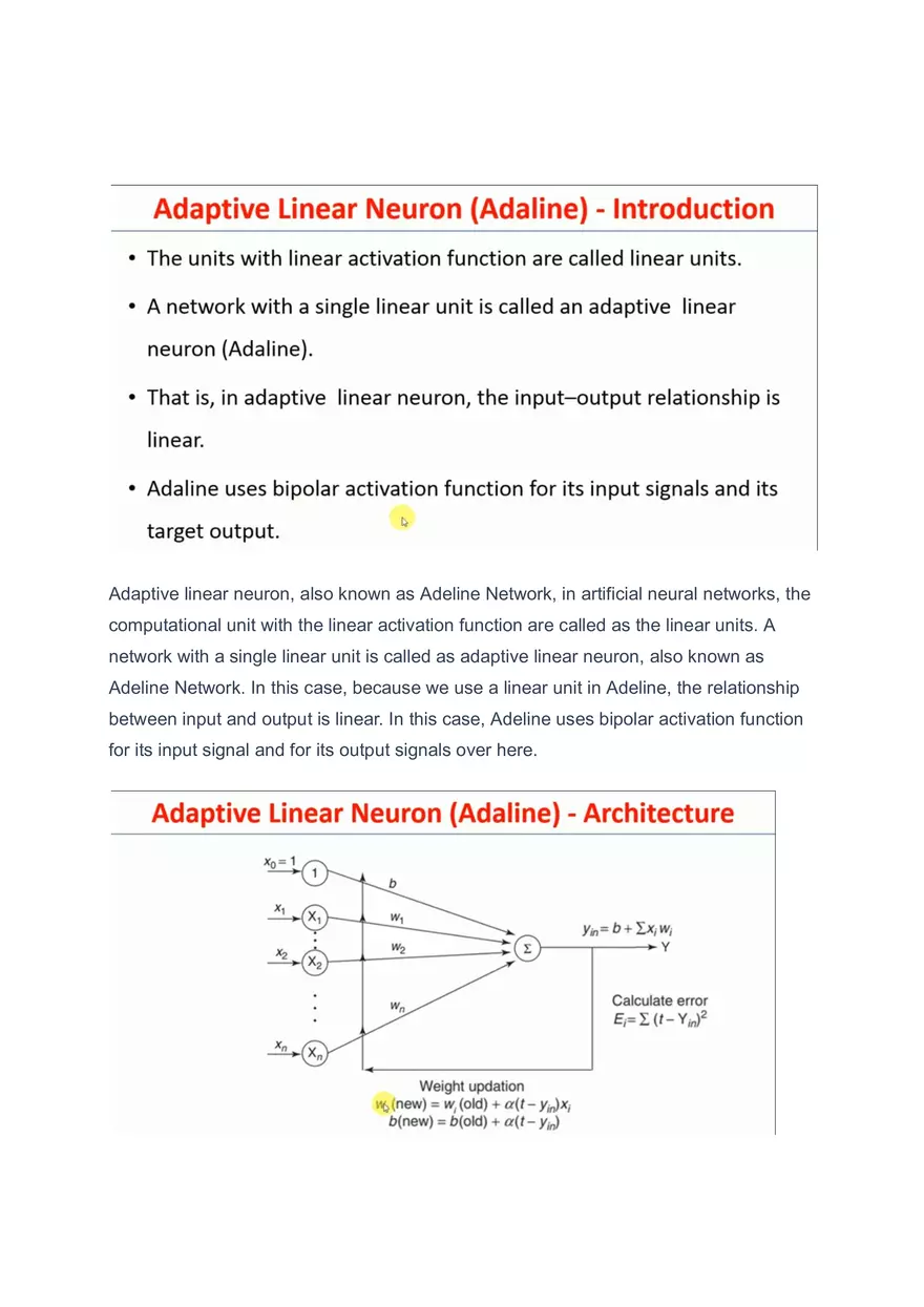 Adaptive Linear Neuron (Adaline) - Page 1