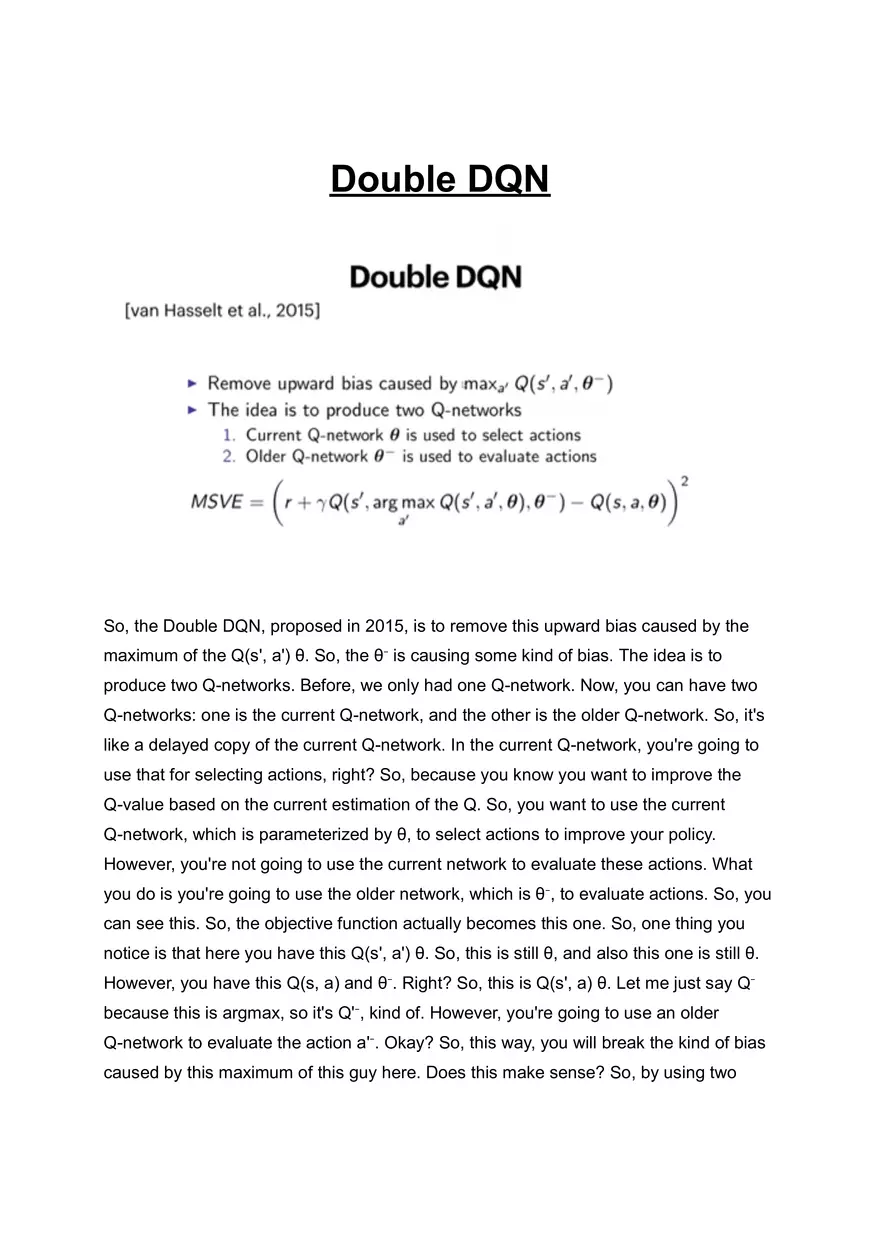 Double Deep Q-Network - Page 1