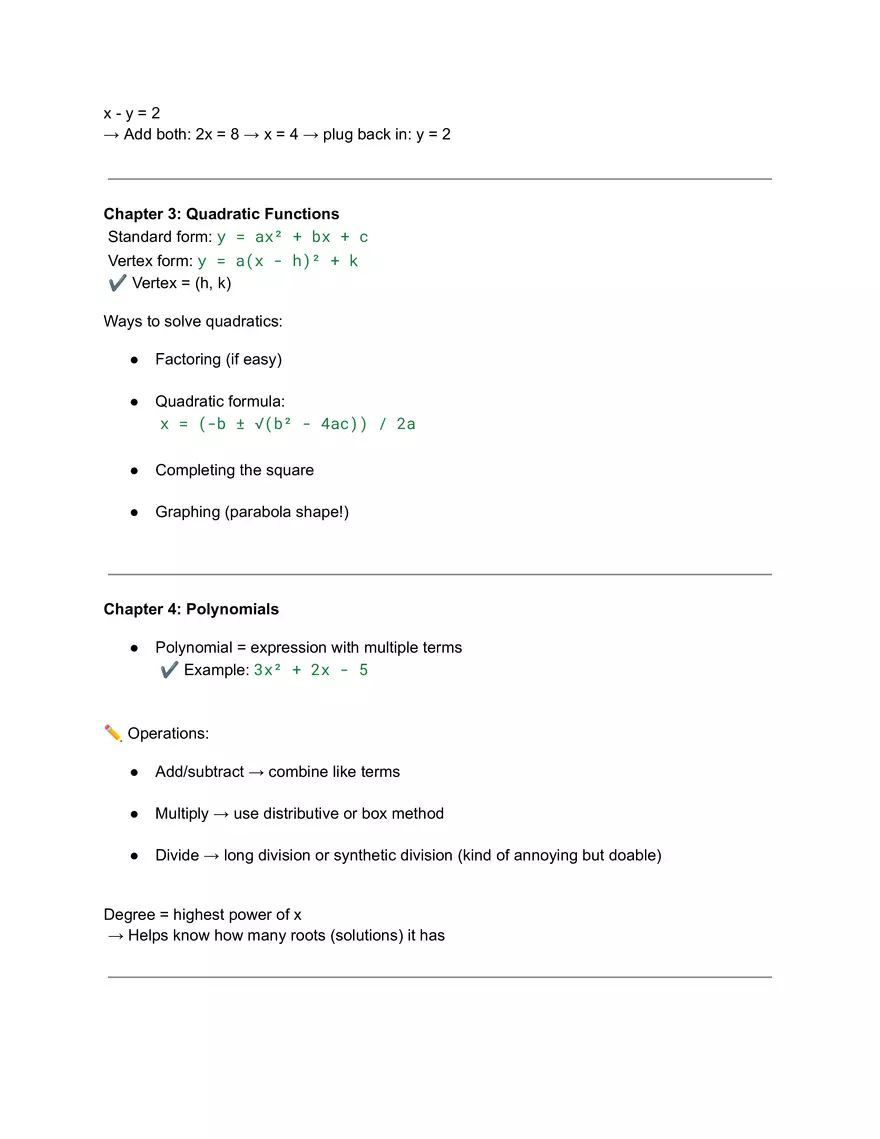Linear Equations and Inequalities - Page 2