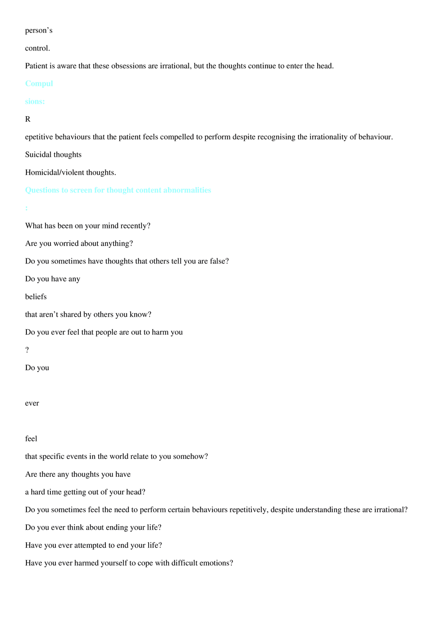 Mental State Examination - Page 7