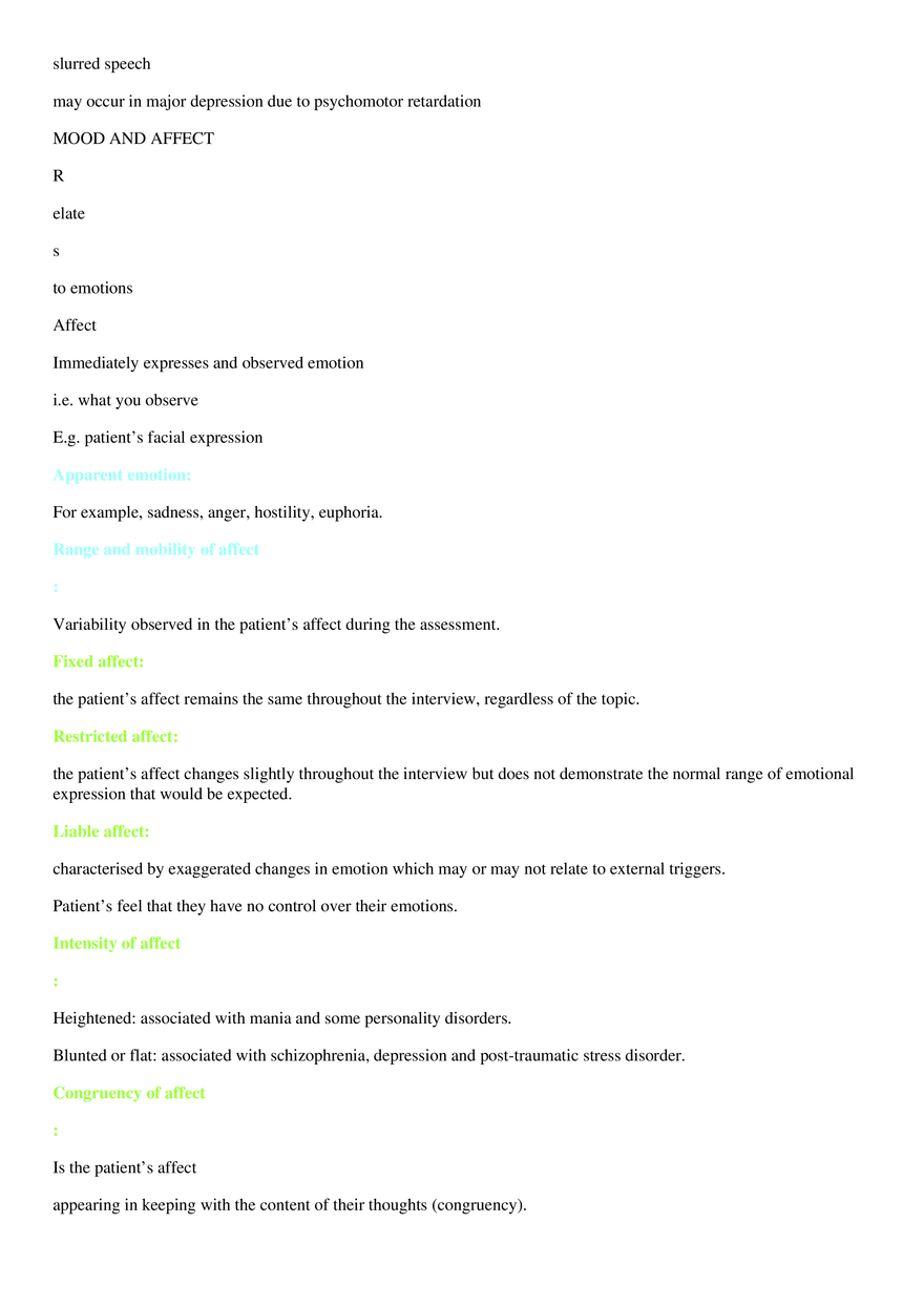 Mental State Examination - Page 4