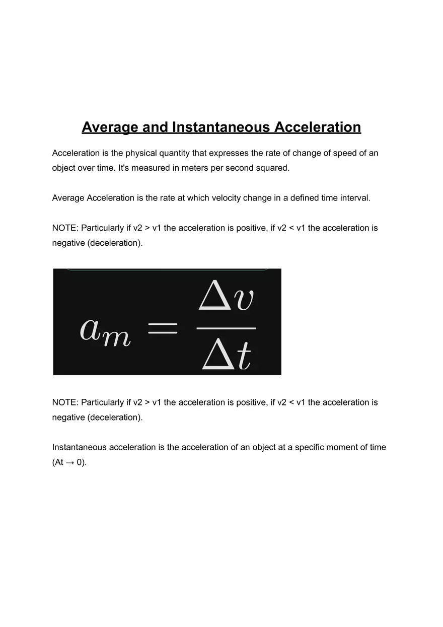 Average and Instantaneous (Speed and Acceleration) - Page 4